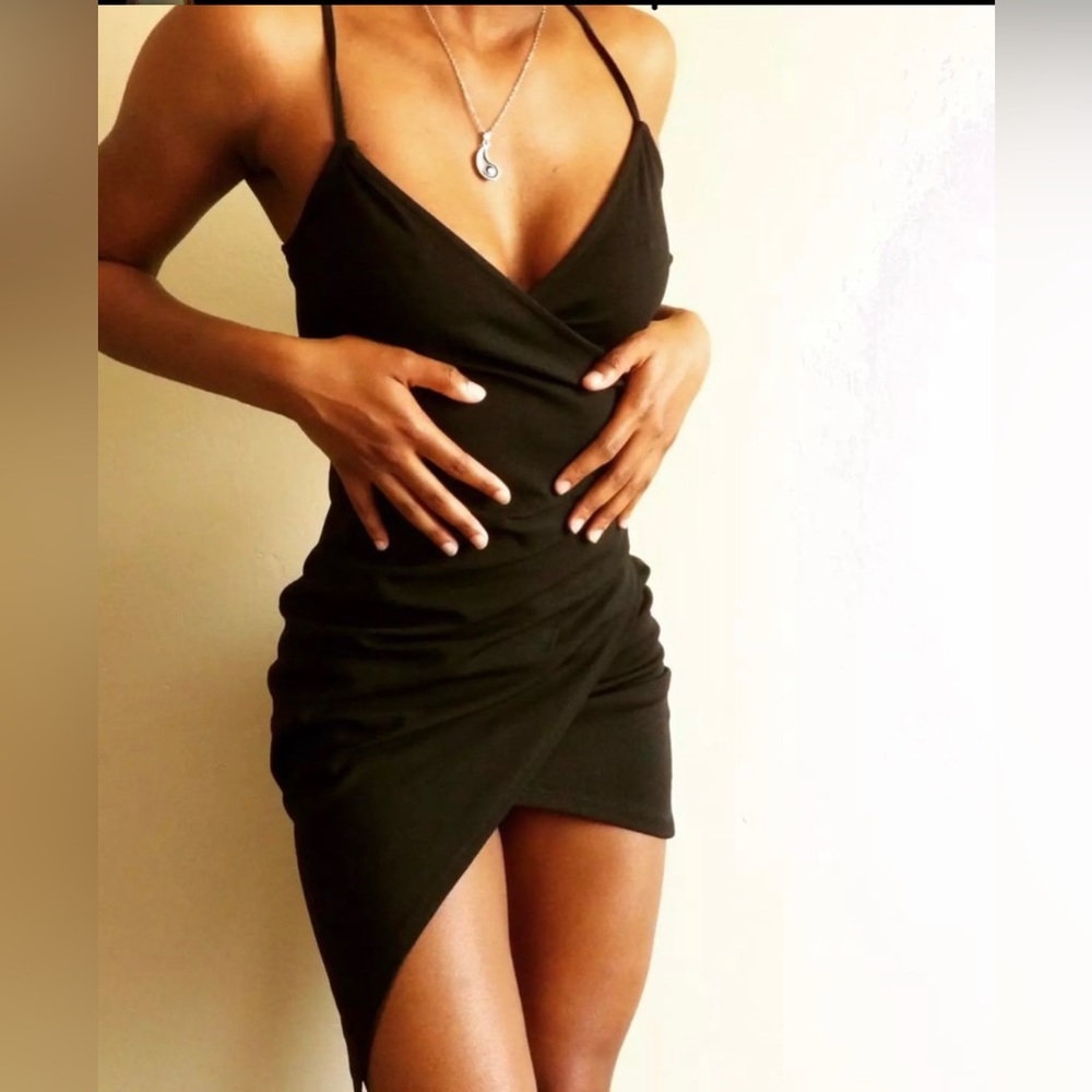 Black Crossover Dress